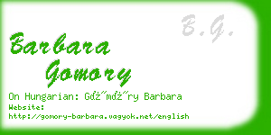 barbara gomory business card